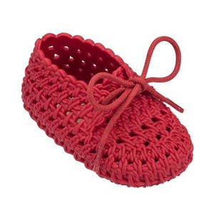 Mini Melissa Baby Girls MY FIRST Red Knitted Ballet Flats Shoe Size 3 New W/ Box